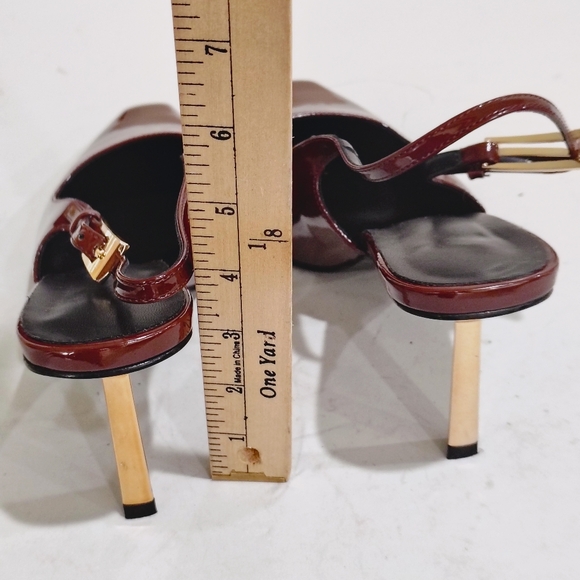 Iiimmu Chic Brown Slingback Heels Size 10 - Picture 14 of 14